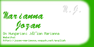 marianna jozan business card